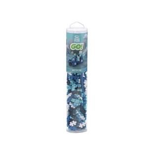 Set di costruzioni Plus-Plus, tubo da 200 pezzi, macchine colorate - Acqua