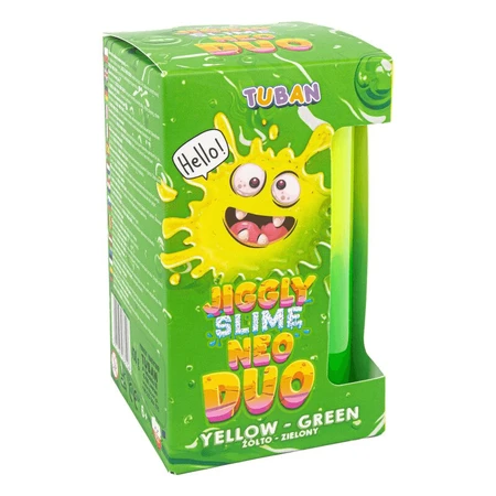 Set DIY experimente JIGGLY SLIME NEO DUO, GALBEN-VERDE