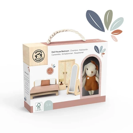 Ensemble de meubles de chambre pour maison de poupée, Speedy Monkey