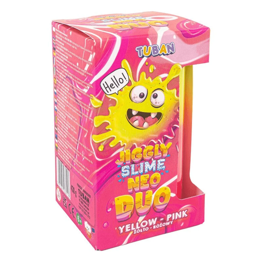 DIY experiment set JIGGLY SLIME NEO DUO, YELLOW-RED