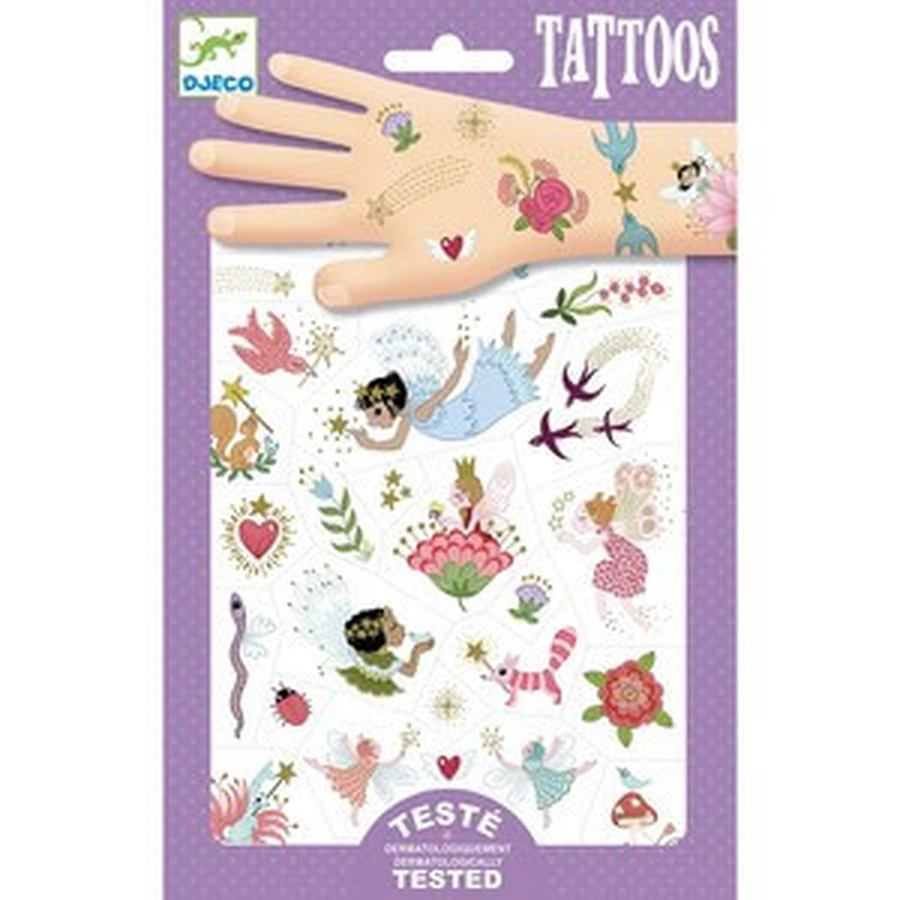 Tatuajes Djeco Con hadas y flores