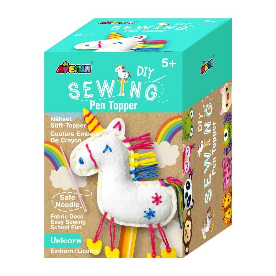 Set per il cucito fai da te - decorazione per matite - Unicorno