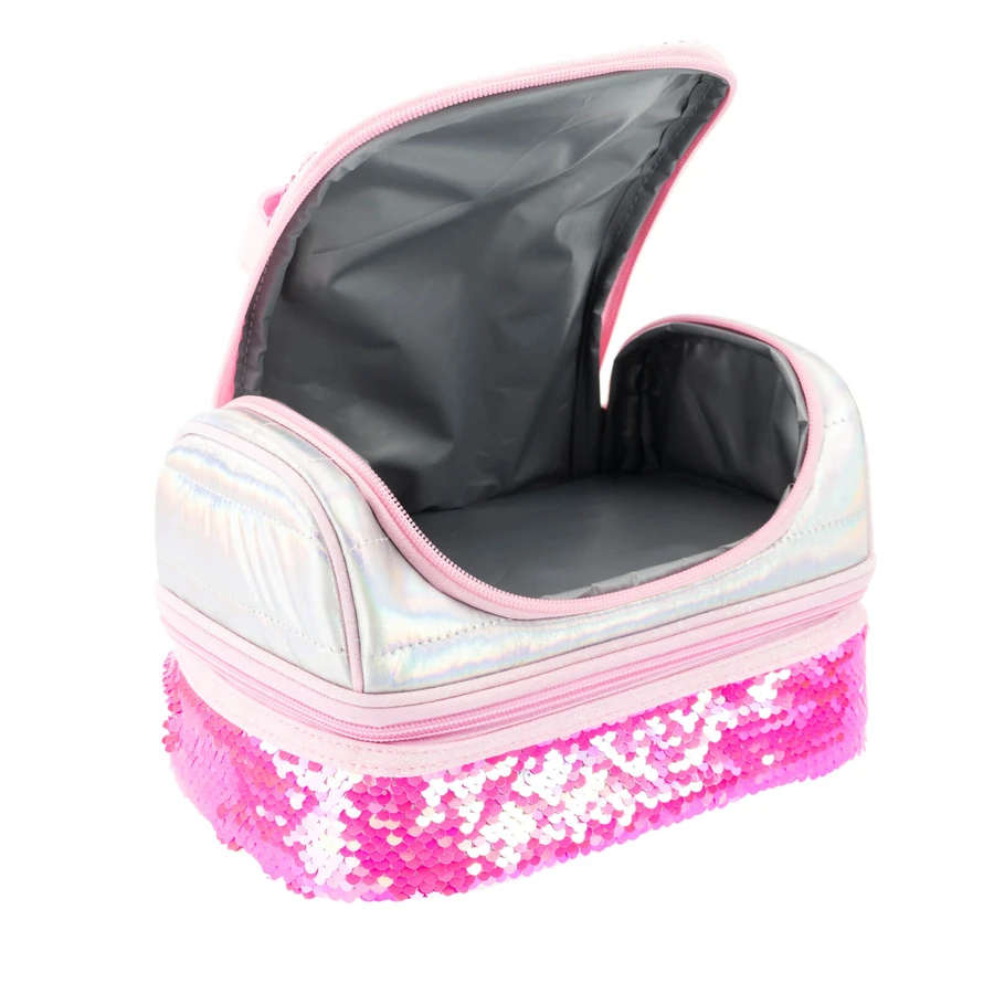Girabrilla lunchbox - gewatteerde thermobox met omkeerbare pailletten en waterdichte binnenkant