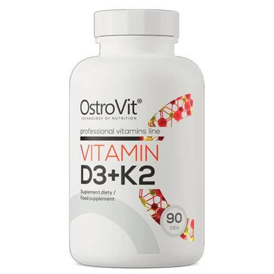 Witamina D3 + K2, 90 tabletek, OstroVit: ceny i cechy