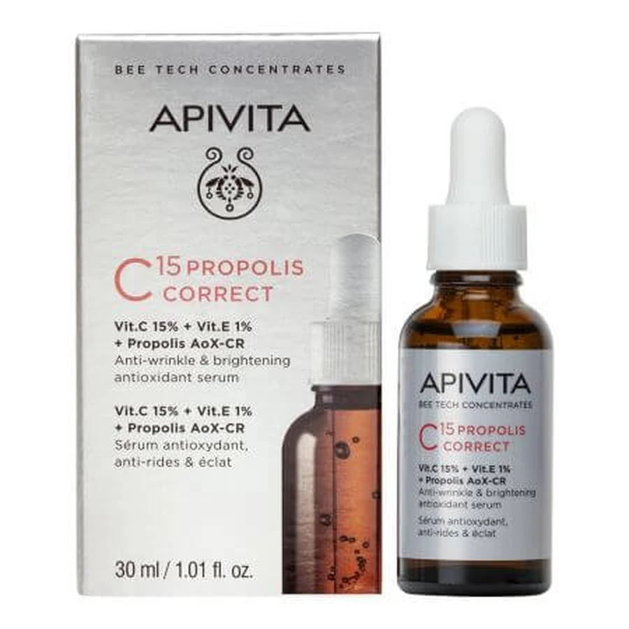 Siero antirughe Bee Tech C15 con vitamina C, 30 ml, Apivita