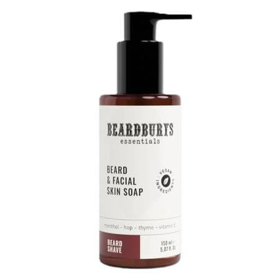 Sapun pentru barba si fata, 150 ml, Beardburys Essentials