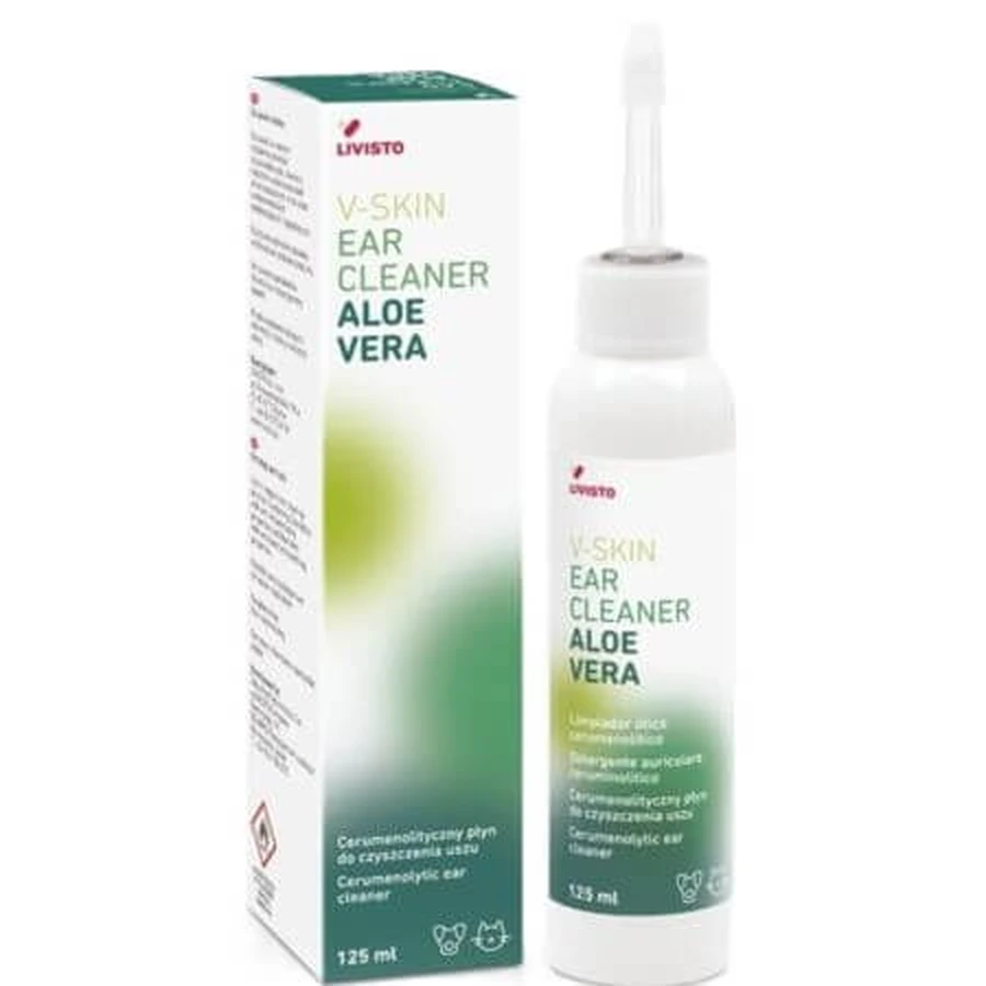 Cerumenolytische Lösung mit Aloe Vera zur Ohrreinigung V-Skin Ear Cleaner, 125 ml, Livisto