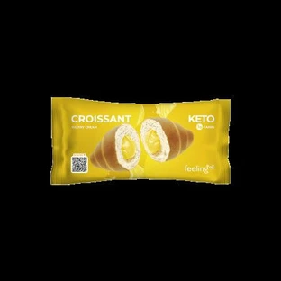 Croissant proteic cu crema de patiserie, 50 g, FeelingOK