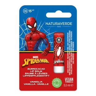 Balsam de buze cu protectie solara SPF 15 si aroma de vanilie Spiderman, 5 ml, Naturaverde