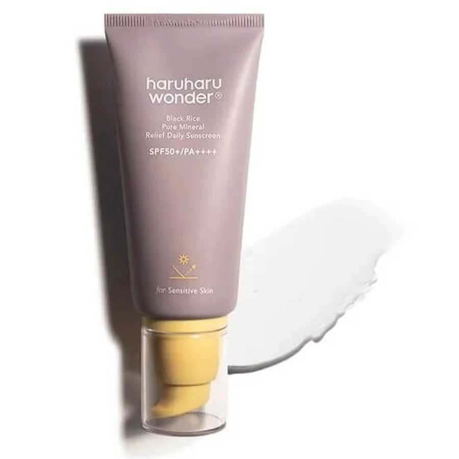 Crema de fata cu orez negru si factor de protectie SPF 50+ PA ++++ Black Rice, 50 ml, Haruharu Wonder