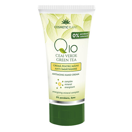 Crema anti-imbatranire pentru maini cu Q10, ceai verde si complex mineral energizant, 100 ml, Cosmetic Plant