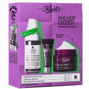 Zestaw Serum przeciwzmarszczkowe 30 ml + Przeciwzmarszczkowy krem do twarzy 50 ml + Krem pod oczy 3 ml Age-Less Experts, Kiehl's