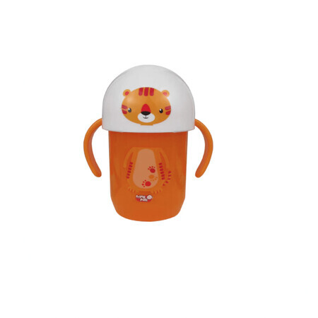 Primii Pasi JP1104 - Taza con asas, pingüino-tigre-mono-pollo, anticurva, 6L+