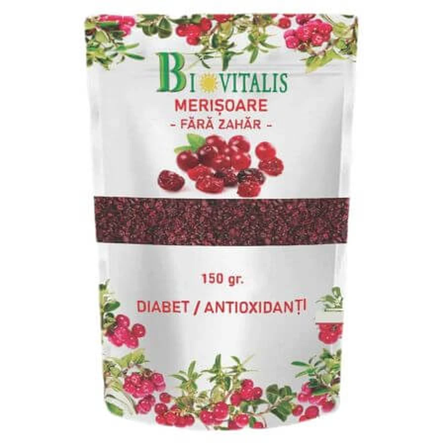 Cranberries without sugar, 150 g, Biovitalis