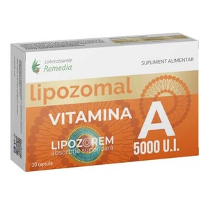 Vitamina A lipozomala, 5000 U.I, 30 capsule, Remedia