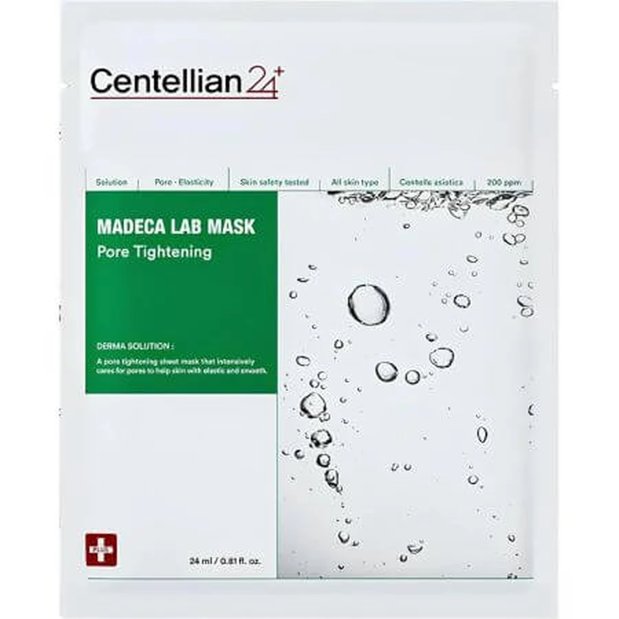 Madeca Lab 24 ml mascarilla tisular minimizadora de poros y alisadora de la piel, Centellian 24