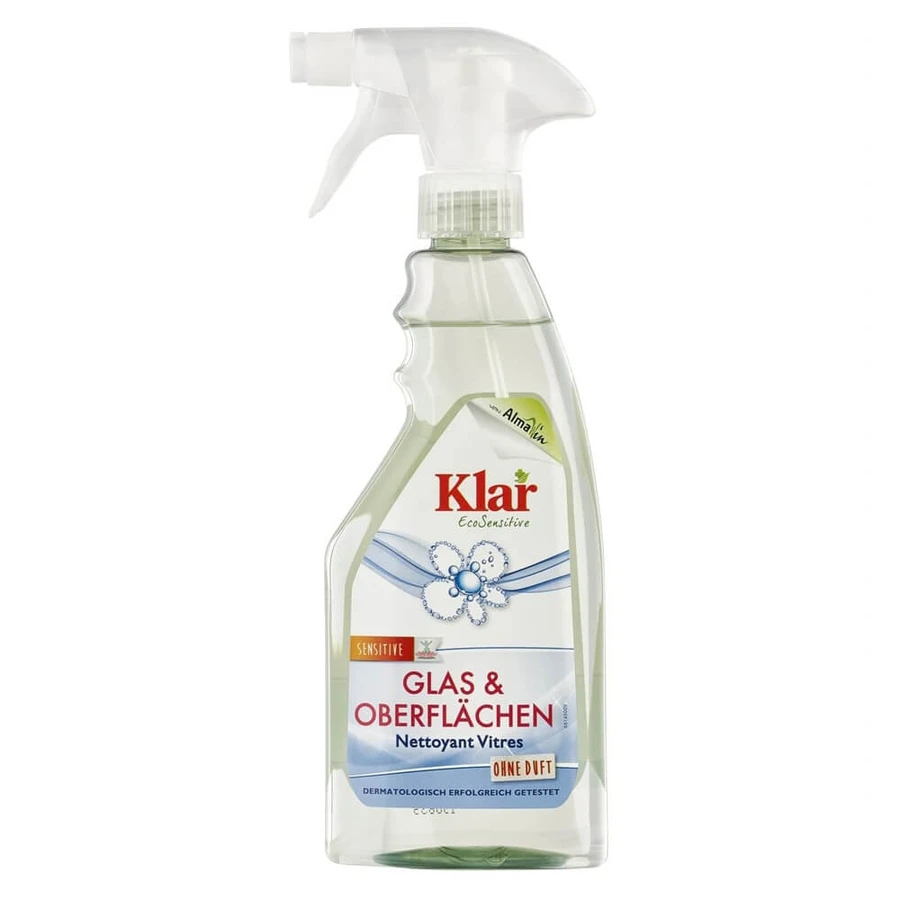 Organische oplossing met spray voor glas en oppervlakken Klar, 500 ml, AlmaWin