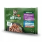 Mélange de nourriture humide avec 4 types de poissons pour chats stérilisés, 4x85 g, Ultima