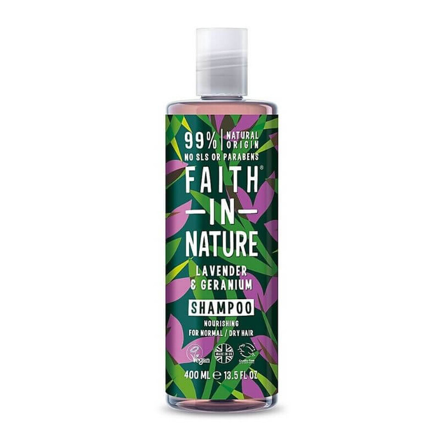 Lavendel en Muskus Shampoo x 400ml, Faith in Nature