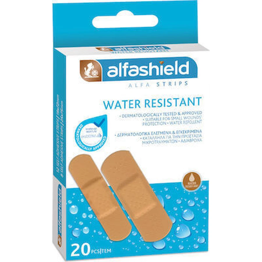 ALFASHIELD Tiras Parches Adhesivos Resistentes al Agua 20 Piezas