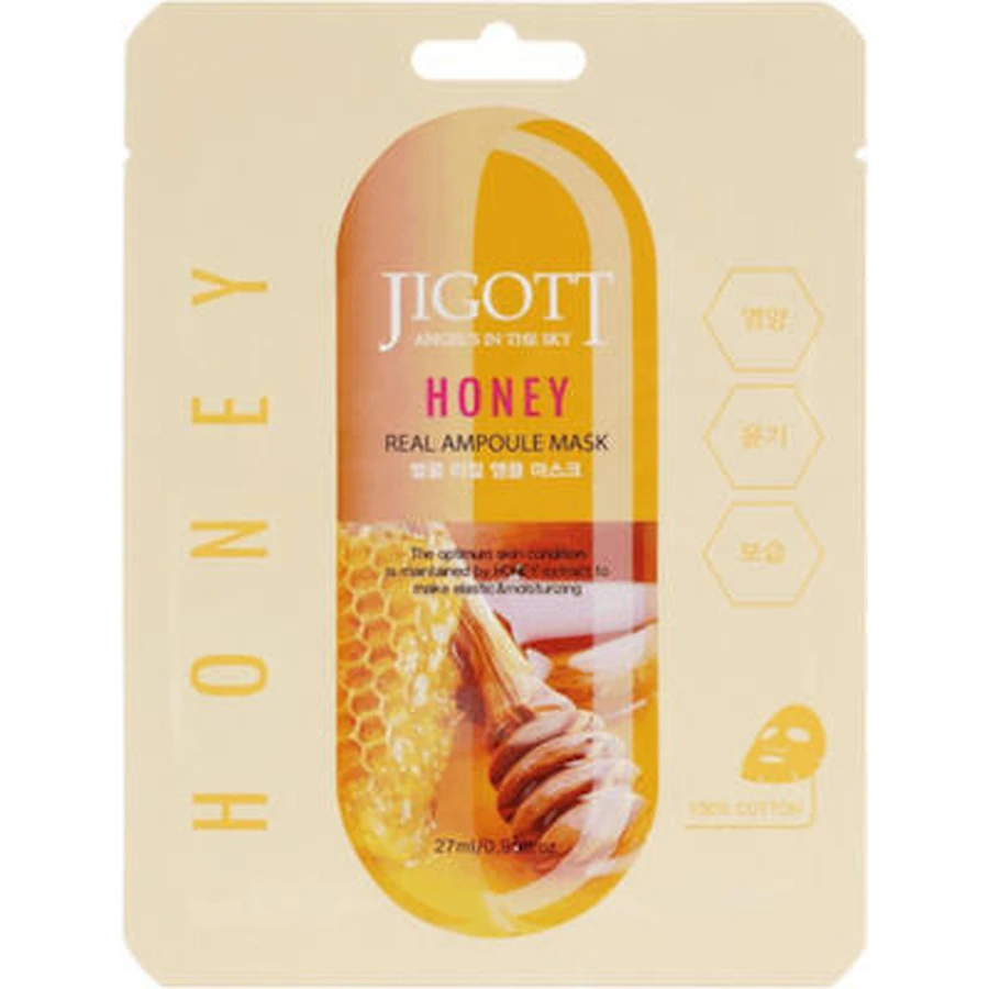 JIGOTT Honey Real Ampoule Mask Mască de față pentru hidratare și hrănire 27ml