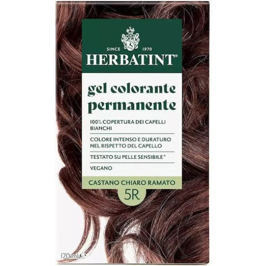 HERBATINT Gel colorante permanente senza ammoniaca per capelli 5R Castano chiaro Rame chiaro 170ml