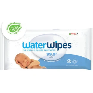 Toallitas AGUA Bio 100% Biodegradables Inodoras con 99,9% de Agua, 60 Piezas