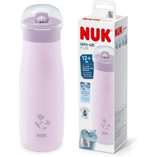 Cupa NUK Mini-Me Flip din oțel inoxidabil pentru 12+ luni, Lilac 500ml [10.225.329]