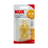NUK First Choice+ Tetinas de Goma Flujo Medio 0+ 2 Piezas [10.701.236]