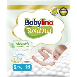 BABYLINO Premium No 2 Per 3-6 kg 64 pezzi