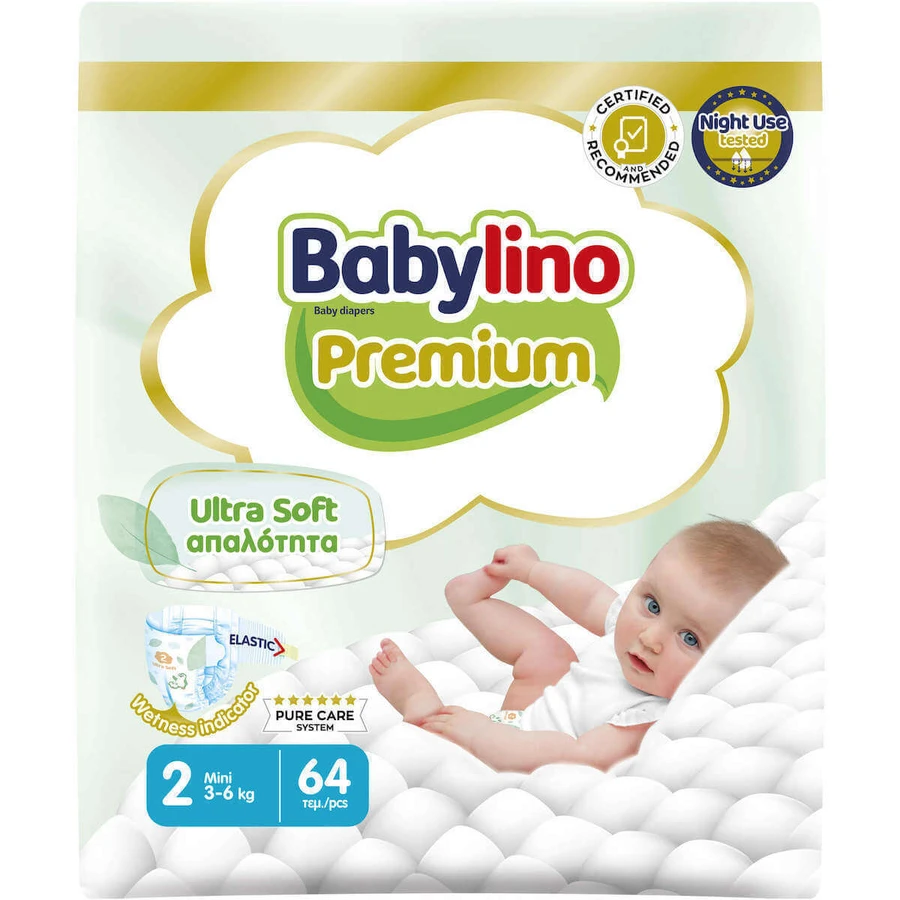 BABYLINO Premium No 2 Para 3-6 kg 64 piezas