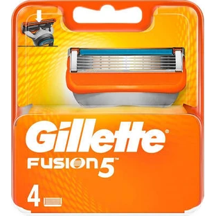 GILLETTE Fusion 5 capete de schimb cu lame și bandă de lubrifiere 4 bucăți