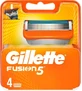 GILLETTE Fusion 5 Testine di ricambio con lame e nastro lubrificante 4 pezzi