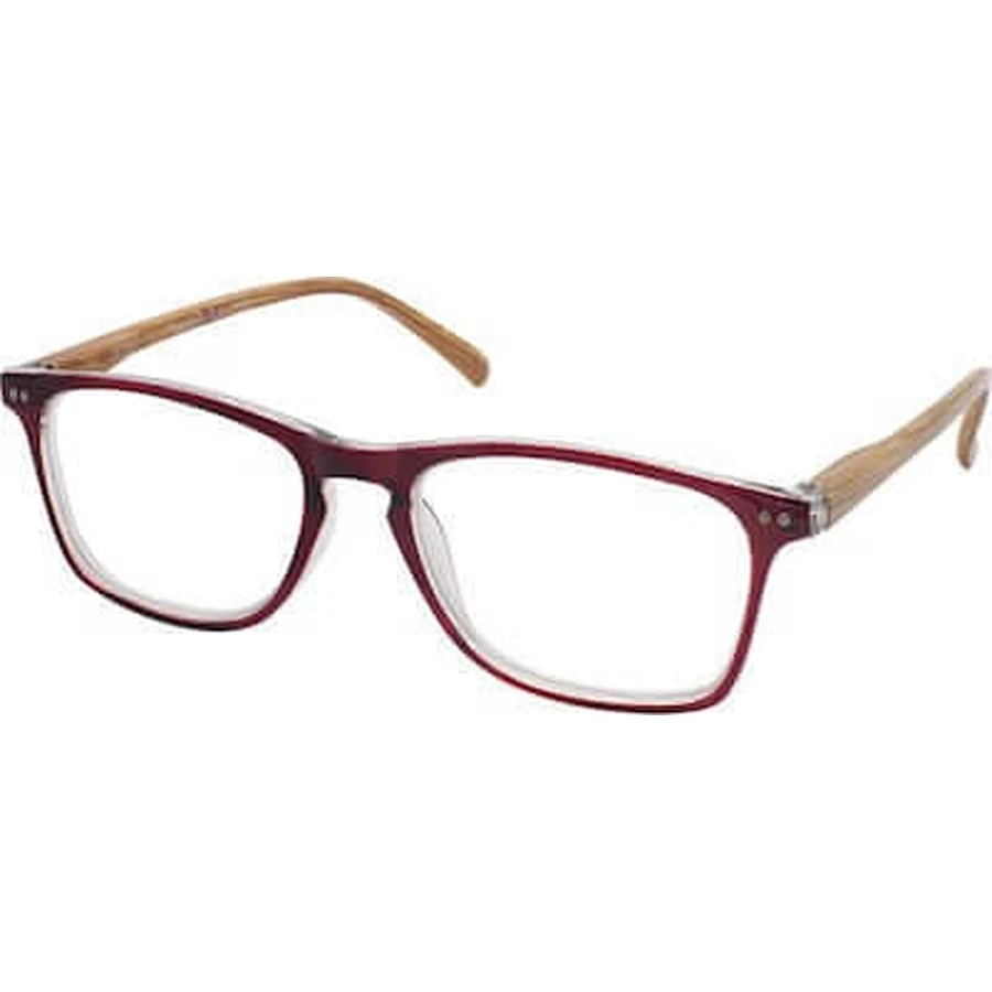 EYELEAD Presbyopie - Lesebrille mit Holzbügel Bordeaux E213 +2.25