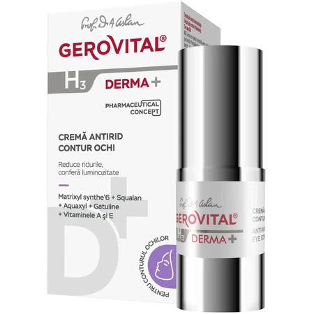 Crema antirid contur ochi Gerovital H3 Derma+, 15 ml, Farmec