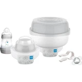 MAM Esterilizador y Calentador Eléctrico de Biberones 6 Funciones en 1 Dispositivo y Arranque Fácil Anti-Cólico para Biberones de Regalo 240ml