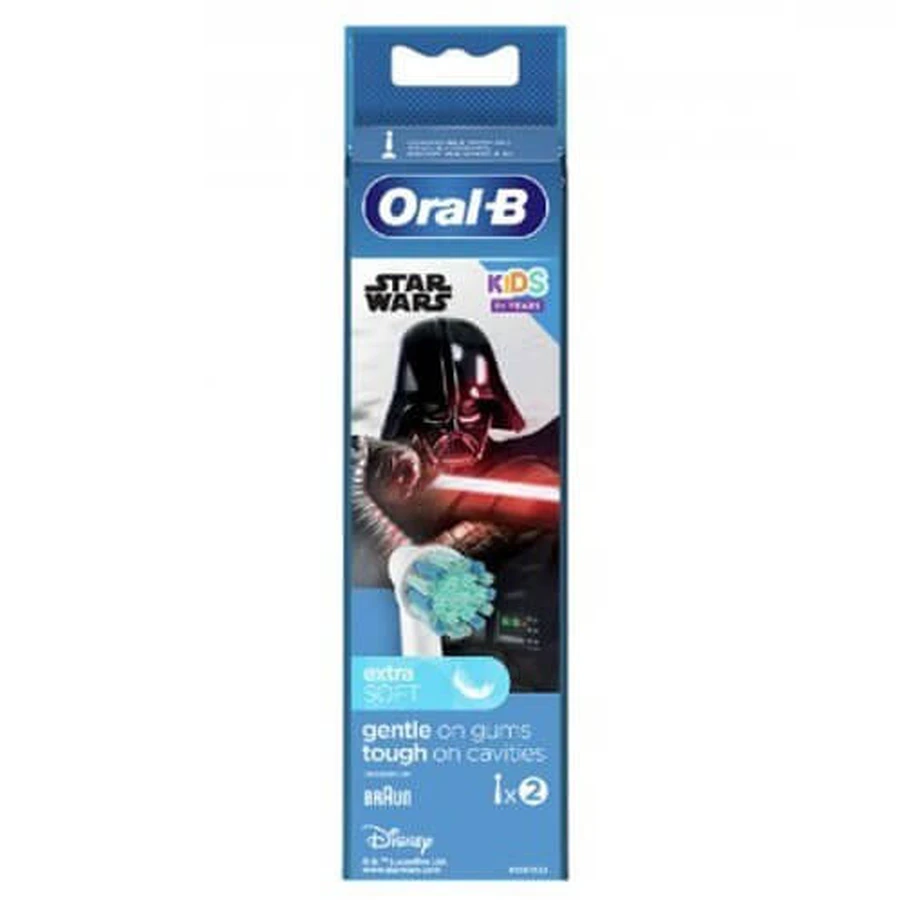 ORAL B Vervanging voor Elektrische Tandenborstel Star Wars Extra Zacht Voor 3+ Jaar 2 stuks