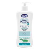 CHICCO Baby Moments Body Wash No-Tears Baby Shower Gel cu Calendula și Glicerină No-Tears de la naștere 500ml