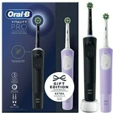 ORAL-B Vitality Pro Duo Pack Elektrische Tandenborstel Zwart & Lila 2 Stuks