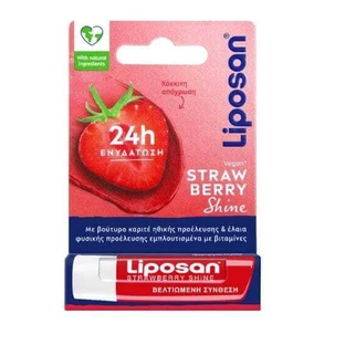 LIPOSAN Bálsamo Labial Brillo de Fresa Stick Labial Hidratante con Fragancia de Fresa 4.8g