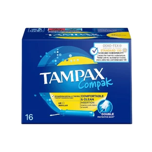 TAMPAX Compak assorbenti regolari con applicatore per flusso regolare 16 pezzi
