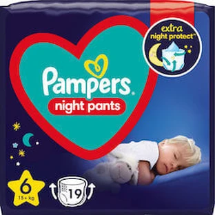 PAMPERS Pantaloni de noapte Pantaloni de noapte pentru copii No.6 15Kg+ 19 bucăți Pachet valoric