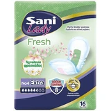 SANI Lady Fresh No4 Extra Compresas de noche para mujeres con incontinencia leve 16 unidades
