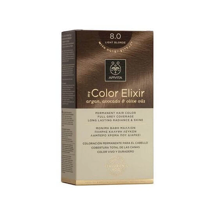 APIVITA Permanent Hair Color My Color Elixir No.8.0 Blond deschis