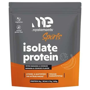 ELEMENTELE MELE Sport Izolat de proteine cu aromă de banane și biscuiți 660g