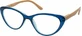 EYELEAD Presbicia - Gafas de lectura Rojo Azul Mariposa con brazo de madera E205 +2.00