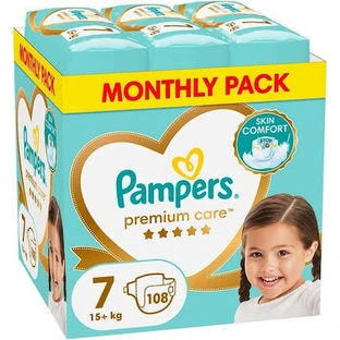 PAMPERS Premium Care No. 7 Pentru 15+kg 108 Bucăți