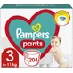 PAMPERS Pants Pieluchy dla niemowląt Pieluchy podciągane nr 3 6-11kg Opakowanie miesięczne 204 sztuki