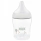 NUK Perfect Match Sticlă din plastic anticolic cu mamelon din silicon și indicator de temperatură pentru 0+ luni, 150ml