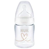 Biberón de silicona NUK First Choice de plástico 0-6m 150ml con indicador de control de temperatura - Blanco